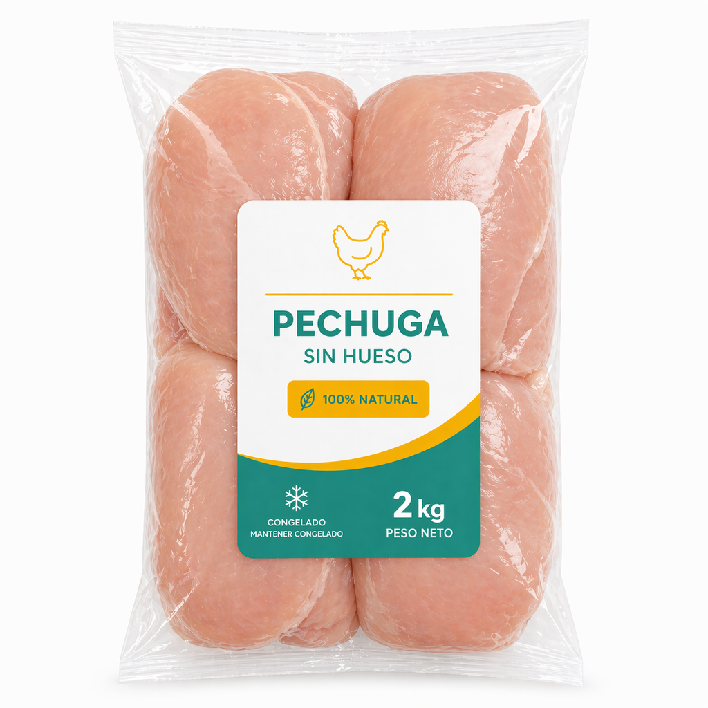 Paquete de pechuga sin hueso 2kg